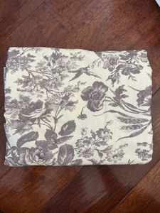 NWOT POTTERY BARN Sorrel Toile Linen Cotton 1-in-2 Pole Curtain-50” X 84” Plum - Picture 1 of 3