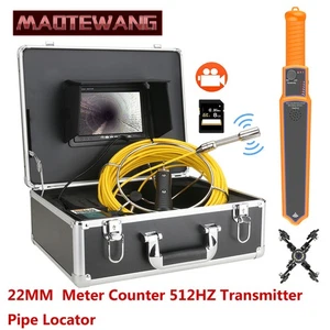 7" 1000TVL 512hz Locator DVR Sewer Pipe Inspection Video Camera Meter Counter - Picture 1 of 17