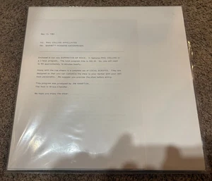 SUPERSTARS OF ROCK Phil Collins RADIO SHOW 2LP NM May 24-26 1985 W/ CUE SHEETS - Picture 1 of 2