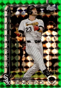 2025 Topps Chrome X Green Geometric Andrew Benintendi Whitesox #/99 - Picture 1 of 2