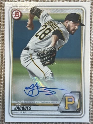 2020 Bowman - Prospects Autographs Joe Jacques #PA-JJ (AU, RC) - Image 1 of 2