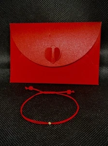 ARMBAND Rot aus 585 /14 KARAT GELBGOLD KUGELN/ Glücksarmband - Bild 1 von 3