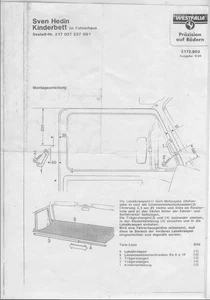 VW LT MK1 WESTFALIA KINDERBETT CHILD CAB HAMMOCK 1976-1996 - Picture 1 of 3