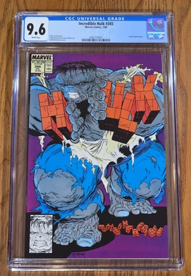 Incredible Hulk #345 CGC 9.6 WP Classic McFarlane Cover Marvel Comics 1988 - Image 1 of 3