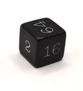 Black Backgammon Doubling Cube 18.5mm *FREE SHIPPING* - Picture 1 of 2