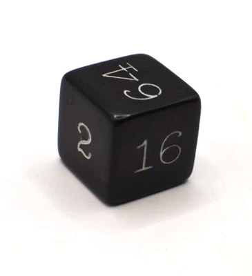 Black Backgammon Doubling Cube 18.5mm *FREE SHIPPING* - Image 1 of 2