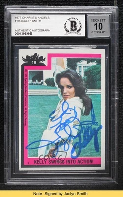 BAS 1977 Topps Charlie's Angels Jaclyn Smith Kelly Gaines BGS Authentic READ ow6 - Image 1 of 3