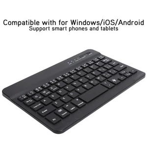 BT Keyboard Colorful Backlit USB Chargeable UltraThin Wireless For Smart Phon FY - Afbeelding 1 van 22