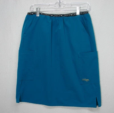 Falda Exfoliante C Saucy Azul Modesta Pull On Enfermera Médica Multi Bolsillo Talla M Foto 1 de 4