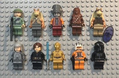 LEGO 10 Star Wars MiniFigures Anakin Nite Gunray JarJar Imperial Endor Rebel - Image 1 of 4