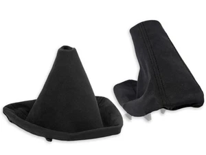 PARA BMW E90 BOTA CAMBIO DE MARCHAS + CUBIERTA POLAINA FRENO DE MANO PUNTO ALCANTARA NEGRO - Imagen 1 de 5