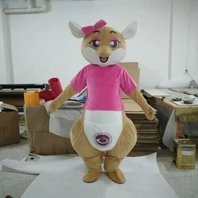 Kangaroo mother Mascot Costume Cosplay Party Game Dress Advertising Halloween - Photo 1/4