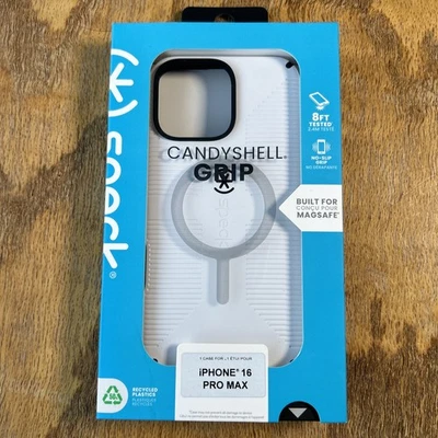 Funda de teléfono Speck CandyShell Grip para iPhone 16 Pro Max blanca suave Foto 1 de 4