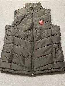 Maxwell Studio Damen gesteppte schwarze gefütterte Weste Ohio State Buckeye "O" Med - Bild 1 von 7