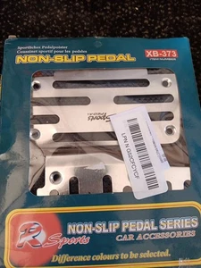 R Sports XB-373 Non-Slip Pedal, Set of 2, Brake and Gas in Chrome NIP FREESHIP  - Picture 1 of 1