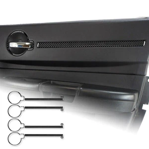 Black Carbon Fiber Interior Door Handle Sticker For Dodge Magnum Charger 08-10 - Picture 1 of 7