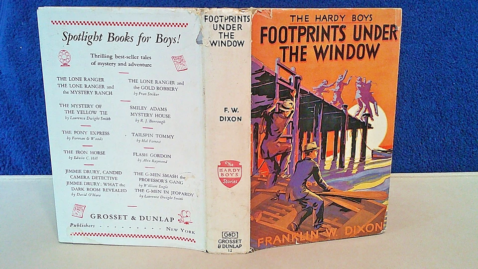 HARDY BOYS WHITE SPINE #12 FOOTPRINTS UNDER THE WINDOW 1939B-15 — 第 1/4 张图片