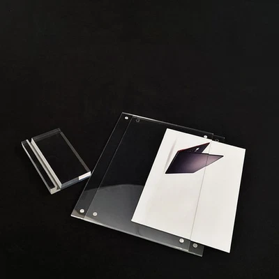 Présentoir Support Acrylique Protection Photo Magnétique Porte Carte Photo - Photo 1/4