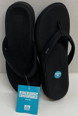 Сандалии-шлепанцы комфортные черные REEF (размер 9 женские) «Cushion Cloud» - Изображение 1 из 4