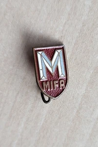 Vintage enamel MIFA Mitteldeutsche Fahrradwerke Bicycle brooch pin badge - Picture 1 of 2