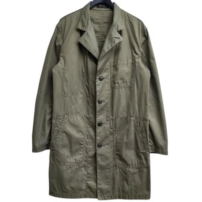 Chaqueta larga caqui Yohji Yamamoto pour homme, talla 3 Foto 1 de 4