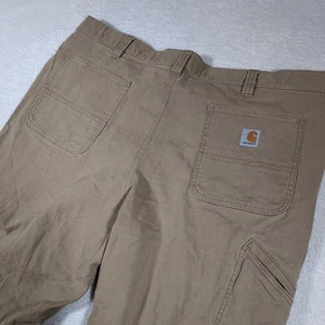 Carhartt Pants Mens 42x32 Beige Rugged Flex Relaxed Fit Canvas Work Pant - Picture 1 of 10