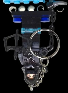 KEYCHAIN KEYRING LLAVERO LEGO HANDMADE DARK ARCHER MALCOLM MERLYN The HERO - Imagen 1 de 5