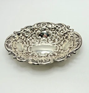 Sterling Silver Ornate Rococo Dish London 1967 by A Chick & Sons Ltd - Picture 1 of 8