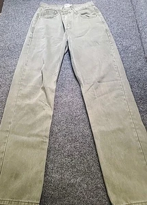 Jeans donna Princess Polly 26x29 taglia 2 verde oliva made in Australia - Foto 1 di 8