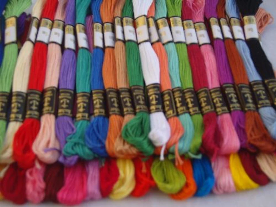 100 Anchor Cross Stitch Cotton Thread Floss -50 Different Colours, Brand New - Image 1 of 1