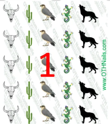 Juego de 25 calcomanías de uñas Southwest calidad salón Foto 1 de 4