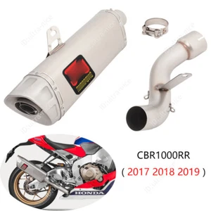 For Honda CBR1000RR 2017-2025 Exhaust Tips Motorcycle Chrome 51mm Muffler Pipe - Picture 1 of 8