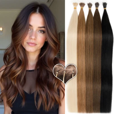 Double Drawn Nano Ring Elastic Links I Tip Thick 100% Remy Human Hair Extensions — 第 1/4 张图片