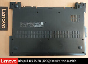 Lenovo Ideapad 100-15IBD (80QQ): bottom case, base, plasturgie