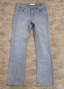 Jones New York Jeans Womens Mid Rise Straight Stretch Denim Jeans Gray Size 10 - Picture 1 of 13