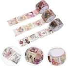  3 Rolls Stamps and Washi Tape Japanese Paper Vintage Stickers