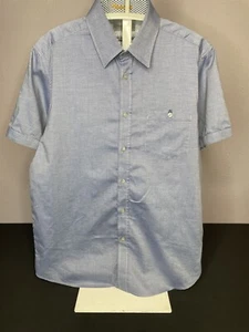 Ted Baker London Short Sleeve Button Down Men’s Shirt Blue White Size 4 - Picture 1 of 10