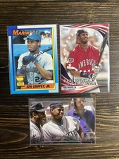 Three (3) Ken Griffey Jr Cards w/ 1990 Topps #336 All Star Rookie Cup - Mariners