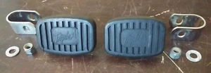 Vintage Triple A Motorcycle Footrests & Covers w/Mounting Hardware FREE SHIPPING - Picture 1 of 16