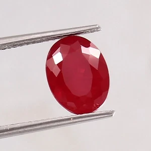 Flawless Mozambique Ruby 10x8mm Oval Cut | Red Loose Gem for Jewelry - Picture 1 of 20