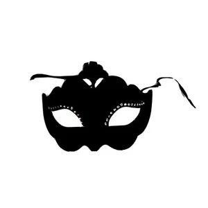 Venetian masquerade ball prom mask Black - Picture 1 of 4