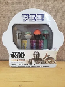 Star Wars The Mandalorian PEZ "Grogu Collectible Gift Tin" Set of 4 Unopened New - Picture 1 of 4
