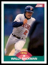 1989 Score Rookie & Traded- Wally Backman Minnesota Twins #34T