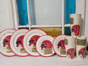 Ancien déjeuner papier bébé nouvel an + assiettes désert + tasses chaudes/froides ☆ lot de 64 pièces ☆ - Photo 1/12