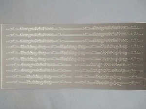 STICKER SHEET Design 1528 Wedding Day - Scrapbooking, Invitations, Gifts+ - Picture 1 of 3