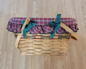 Longaberger 1992 Holiday Hostess Basket with Liner and Protector - Bild 1 von 12