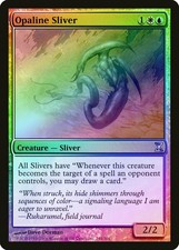 Opaline Sliver FOIL Time Spiral HEAVILY PLD White Blue Uncommon CARD ABUGames