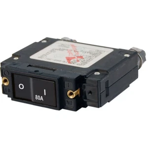 Blue Sea Systems 7548 C-Series Flat Rocker Circuit Breaker Single Pole 80A - Picture 1 of 1
