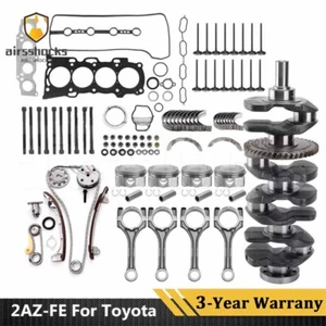 2AZ-FE 2.4L Engine Overhaul Rebuild Kit w/ Crankshaft Rods Timing Kit For Toyota - Picture 1 of 13