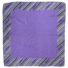 ESPRIT STRIPES PURPLE SMALL silk scarf  20/19 in MADE IN ITALY #A160